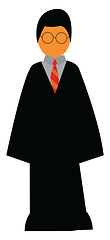 Image showing Young boy in Harry Potter costume vector or color illustration