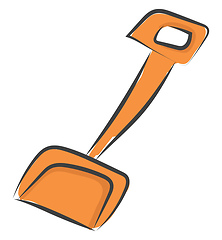 Image showing An orange scoop vector or color illustration