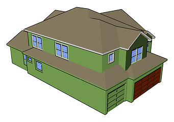 Image showing House as a shelter vector or color illustration