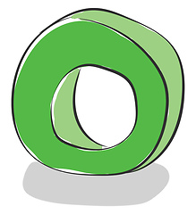 Image showing Letter O alphabet vector or color illustration