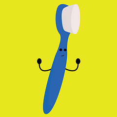 Image showing Tooth brush, vector or color illustration.