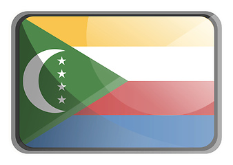 Image showing Vector illustration of Comoros flag on white background.