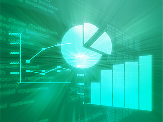 Image showing Spreadsheet business charts illustration