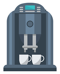 Image showing Image of coffee machine - coffeemaker, vector or color illustrat