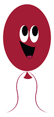 Image showing A happy balloon vector or color illustration