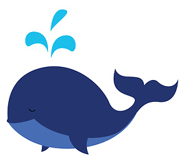 Image showing Whale, vector or color illustration.