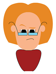 Image showing Mad man with lots of hair, vector or color illustration.