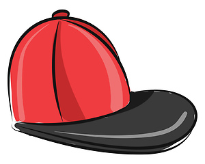 Image showing Red cap, vector or color illustration.