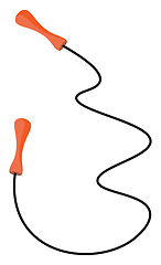 Image showing Long jump rope vector or color illustration