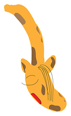 Image showing Tall giraffe with long hair vector or color illustration