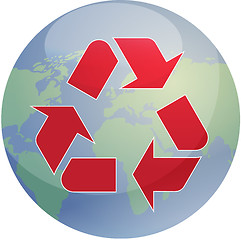 Image showing Recycling eco symbol