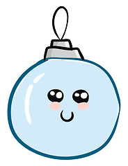 Image showing Cartoon Newyear artificial bell/Blue Xmas hanging toy for decora