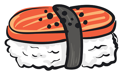 Image showing Clipart of multi-colored sushi vector or color illustration