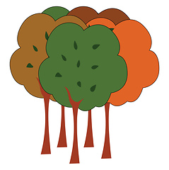 Image showing Forest, vector or color illustration.