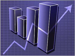 Image showing Financial barchart illustration