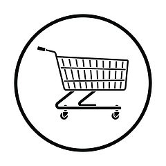 Image showing Supermarket shopping cart icon