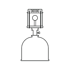 Image showing Icon of camping gas burner lamp