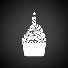 Image showing First birthday cake icon