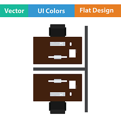 Image showing Office table top view icon