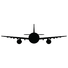 Image showing Airplane silhouette