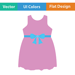 Image showing Baby girl dress icon