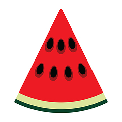 Image showing Flat design icon of Watermelon in ui colors. 