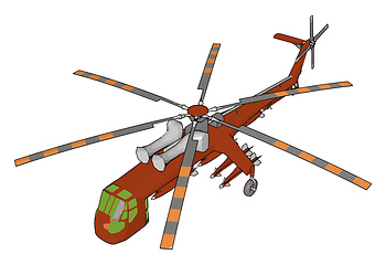 Image showing Helicopter a type of rotorcraft or aircraft vector or color illu