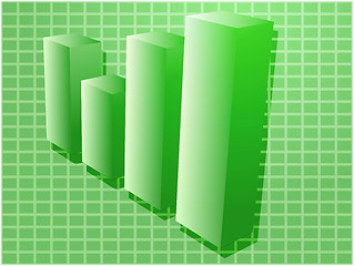 Image showing Financial barchart illustration