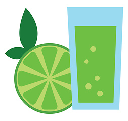 Image showing Green color juice, vector or color illustration.