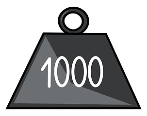 Image showing Clipart of 1kg weight/Clipart of 1-kilogram weight vector or col