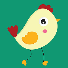 Image showing A little rooster vector or color illustration