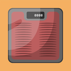 Image showing weighing machine vector color illustration.