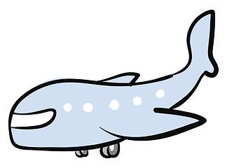 Image showing Plane illustration vector on white background 