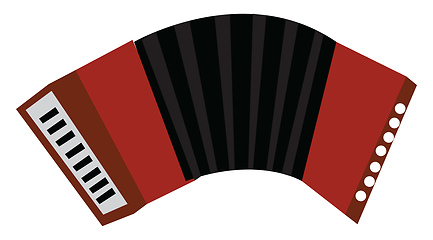 Image showing A squeezebox musical instrument called accordion vector color dr