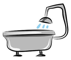 Image showing Image of bath - bathtub, vector or color illustration.