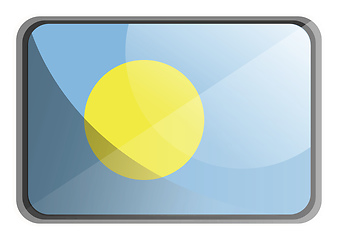 Image showing Vector illustration of Palau flag on white background.