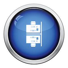 Image showing Office table top view icon