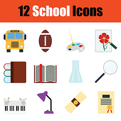 Image showing School icon set