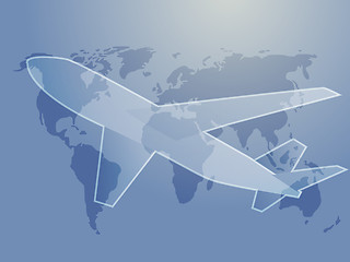 Image showing Air travel airplane