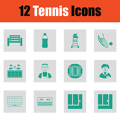 Image showing Tennis icon set