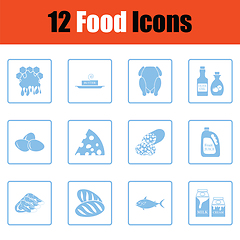 Image showing Set of food icons