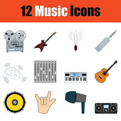 Image showing Music icon set