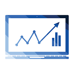 Image showing Laptop with chart icon