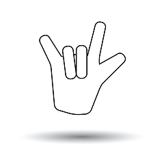 Image showing Rock hand icon