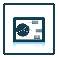 Image showing Tablet with analytics diagram icon