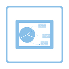 Image showing Tablet with analytics diagram icon