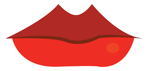 Image showing Red lips vector or color illustration