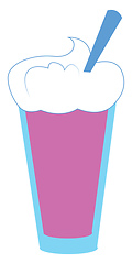 Image showing Pink drink, vector or color illustration.