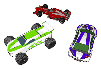 Image showing Toy car vector or color illustration