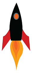 Image showing A rocket is set ready to start its interstellar journey vector c